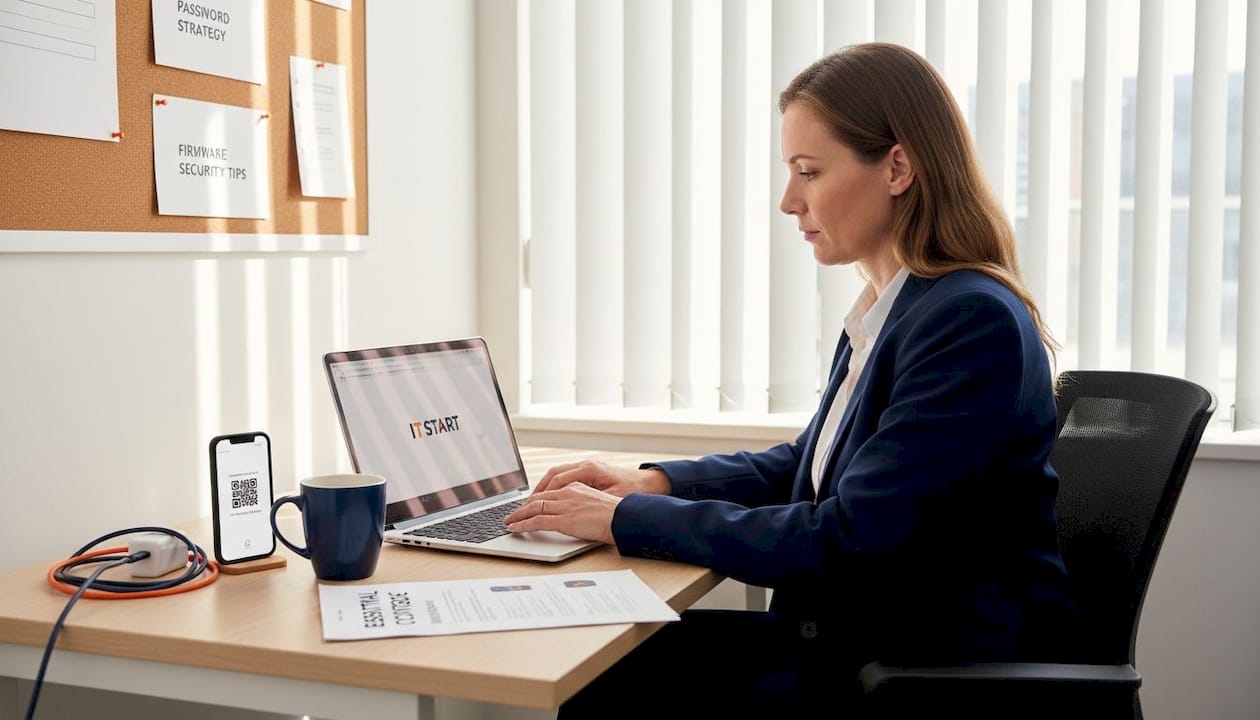 IT manager sets up multi-factor authentication
