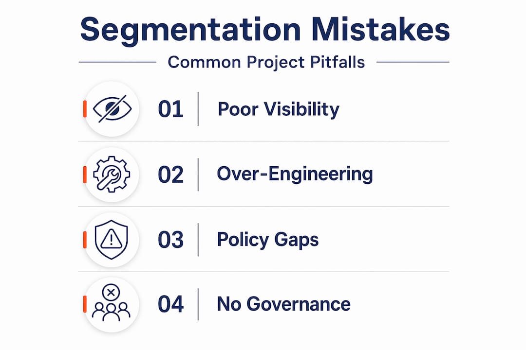 Infographic showing segmentation project pitfalls steps
