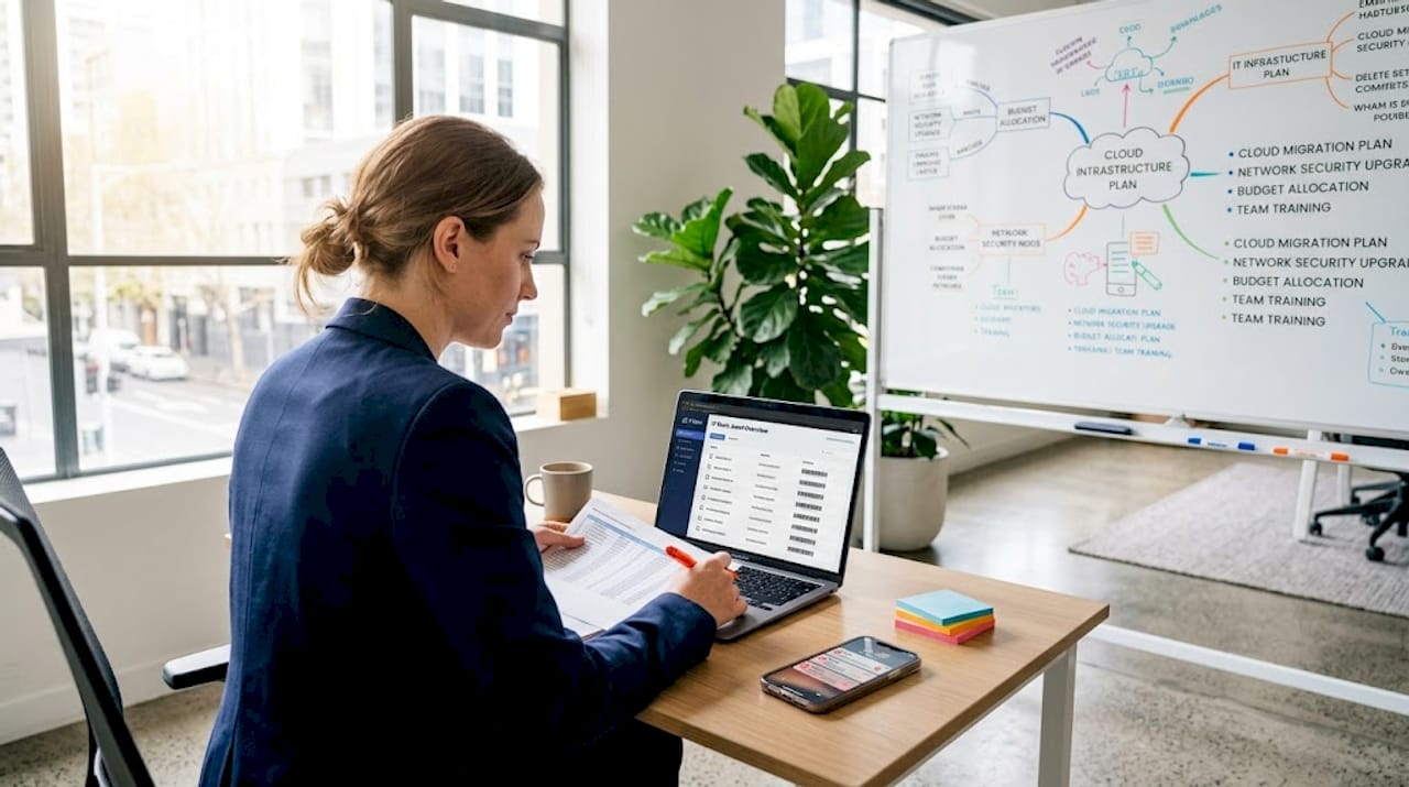 Business owner updates device inventory data