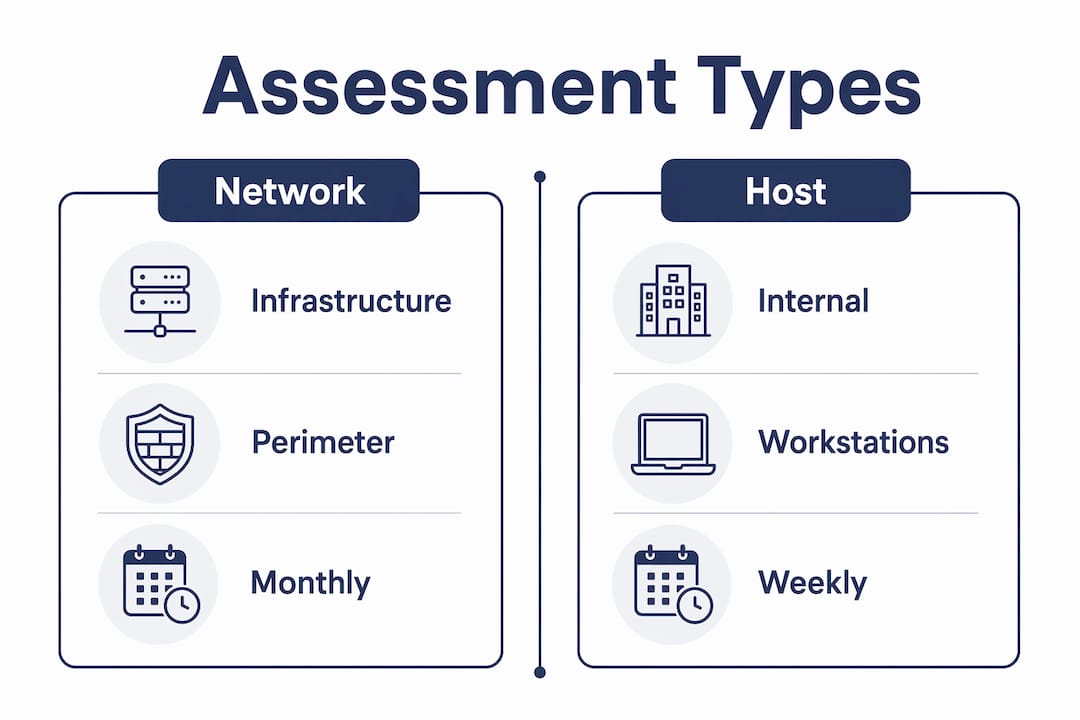 Infographic comparing vulnerability assessment types